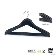 Barra de deslizamiento no negra ropa madera Top Coat Hanger